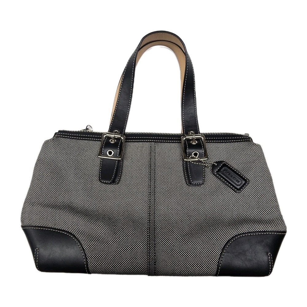 Vintage‎ Y2K 2004 Coach Signature Canvas Leather Satchel Bag No L043-1842 EUC